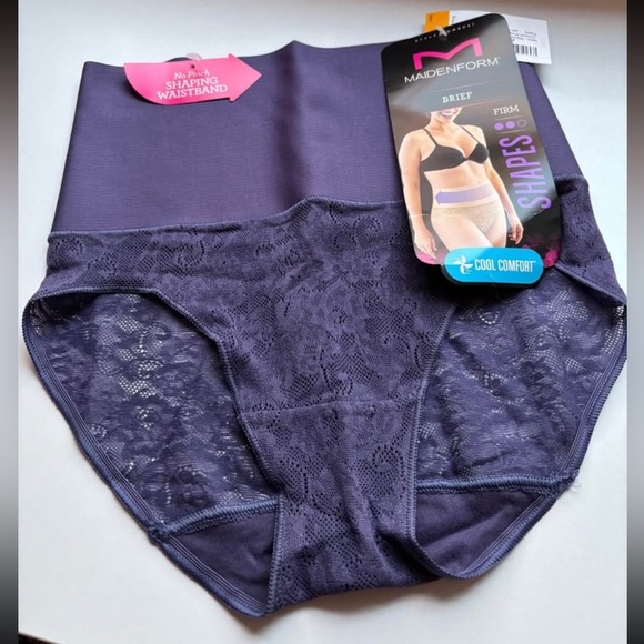 NEW Maidenform Cool Comfort Firm Brief Pantie Shapewear Size Small Purple DM0051 - Picture 2 of 6